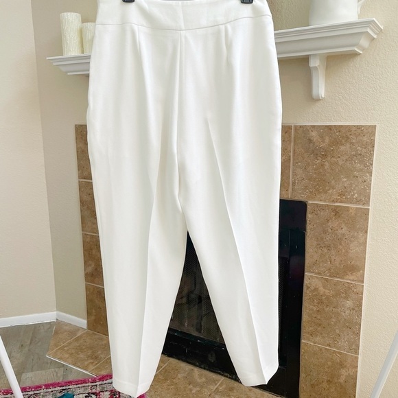 Leith High Waist White Pants with Tie Waist detail - Picture 5 of 7
